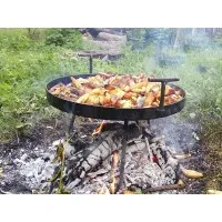 Набор Сковорода из диска бороны 30см + Крышка + Чехол + Лопатка + Перчатки + Веер. Комплект пикника на природе