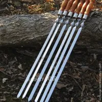 Шампур с деревянной ручкой Shop pan 630х14х3 мм 1 шт