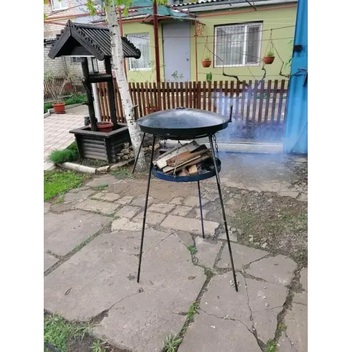 СКОВОРОДА 50см З ПІДВІСКОЮ ДЛЯ РОЗВЕДЕННЯ ВОГНЮ