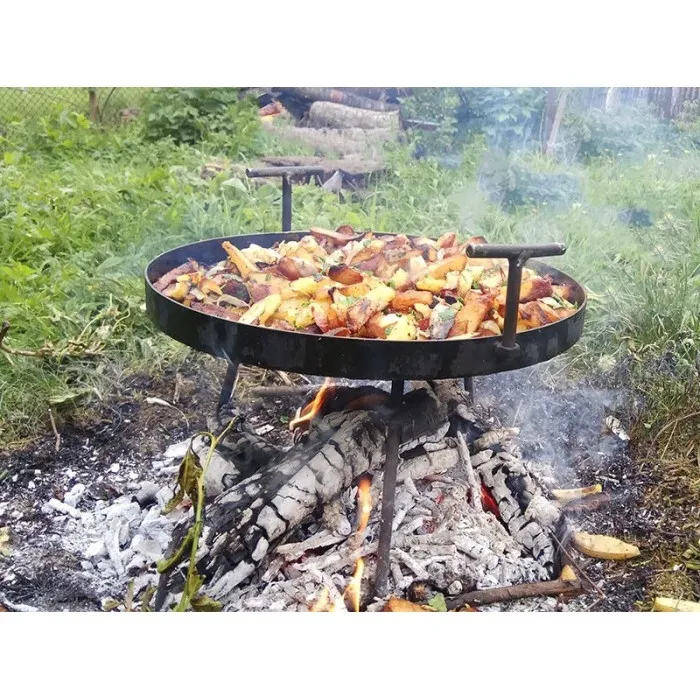 Набір Сковорода з диска борони 50см + Кришка + Чохол + Лопатка + Рукавички + Віяло. Комплект для пікніка