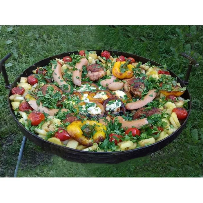 Набір Сковорода з диска борони 50см + Кришка + Чохол + Лопатка + Рукавички + Віяло. Комплект для пікніка