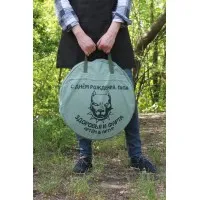 Принт на чехол для сковороды с ч/б рисунком: брезент, подарок, печать, логотип, именной