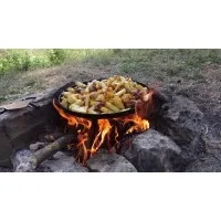 Сковорода с ножками для пикника рыбалки или отдыху на природе и дачи из диска бороны 50см из стали.