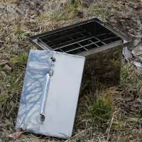 Коптильня гарячого копчення з нержавіючої сталі з гідрозатвором 255х350х270 мм, 1.5 мм, 2 яруси