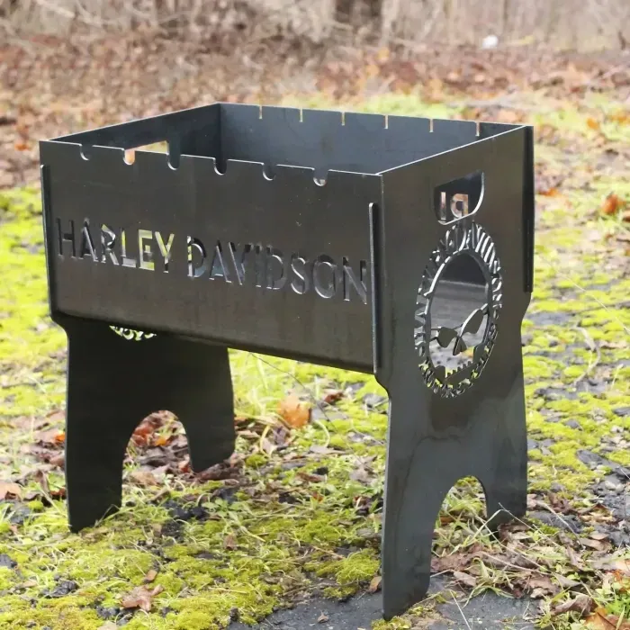 Мангал на 8 шт разборной harley davidson с индивидуальной надписью - в подарок. Подарочный мангал