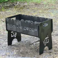 Мангал на 8 шт разборный с индивидуальной гравировкой - VECTOR GROUP - в подарок. Подарочный мангал