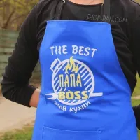 Фартух з вашим принтом the best ПАПА boss этой кухни