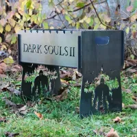 Мангал Dark Souls II разборный на 8 шампуров с гравировкой - подарочный, портативный