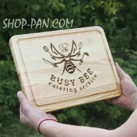 Кухонная доска с гравировкой BUSY BEE