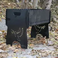 Мангал на 8 шт разборный с индивидуальной гравировкой. Размер - 500х300х440 мм