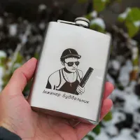 Фляга 200 ml з гравіюванням - інженер будівельник