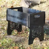 Мангал на 8 шт разборный с индивидуальной гравировкой. Размер - 500х300х440 мм