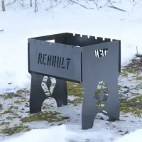 Мангал на 8 шт разборный RENAULT с индивидуальной гравировкой - в подарок. Подарочный мангал