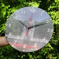 Настенные часы с фото 30x30 см: деревянные, УФ-печать, индивидуальный дизайн, подарок