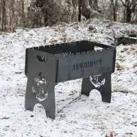 Мангал на 8 шт разборный с индивидуальной гравировкой - Любимому. Подарочный мангал