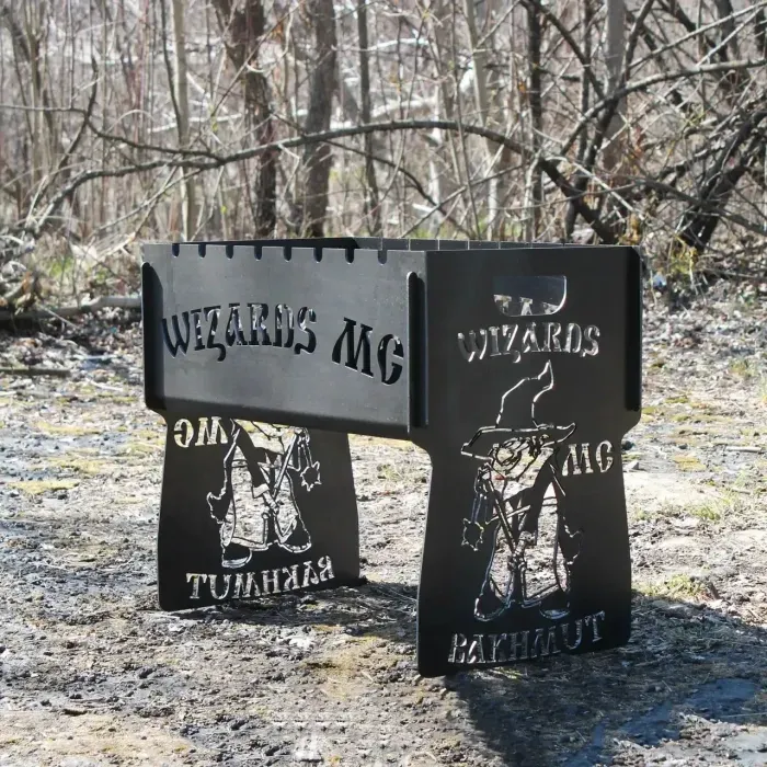 Мангал на 8 шт розбірний з індивідуальним гравіюванням - у подарунок. Подарунковий мангал