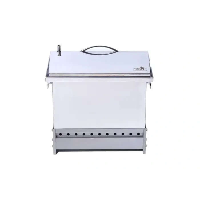 Коптильня SmokeHouse M DeLuxe для гярячего копчения из нержавейки, 1.5 мм металл + Подарок