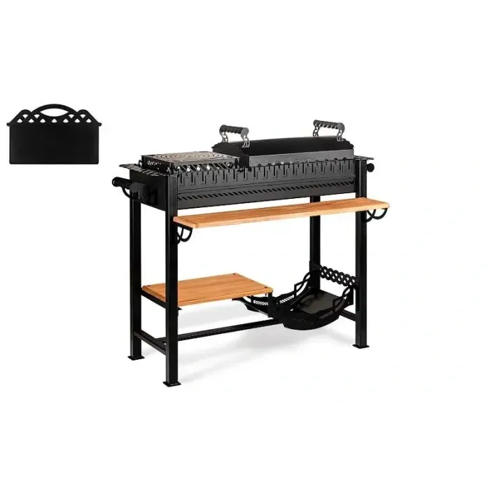 Мангал-гриль BBQ Smoke House Garden Optimum: кришка, підставка, роздільник жару
