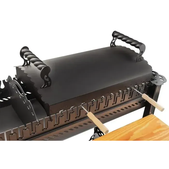 Мангал-гриль BBQ Smoke House Garden Optimum: кришка, підставка, роздільник жару