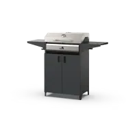 Мангал High-Tech 600 с крышкой BBQ, решеткой гриль, термометром. Модульный, стационарный.