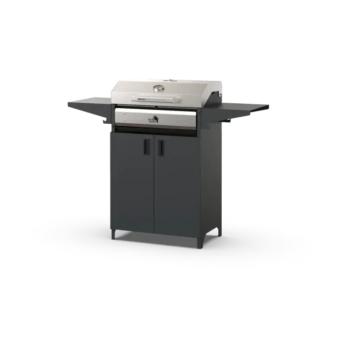 Мангал High-Tech 600 з кришкою BBQ, решіткою гриль, термометром.
