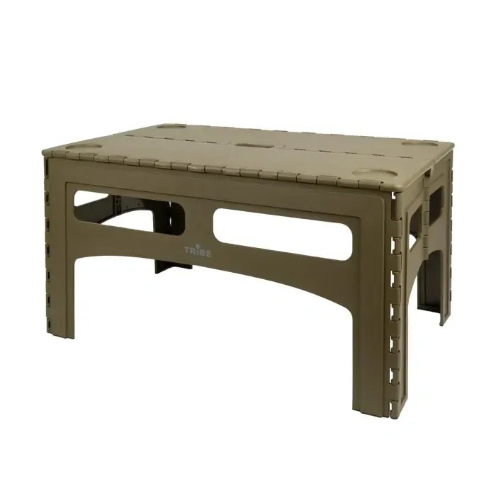 Складаний стіл для кемпінгу Tribe Camp Table Low Olive (70х44 см), пластиковий столик для пікніка та відпочинку