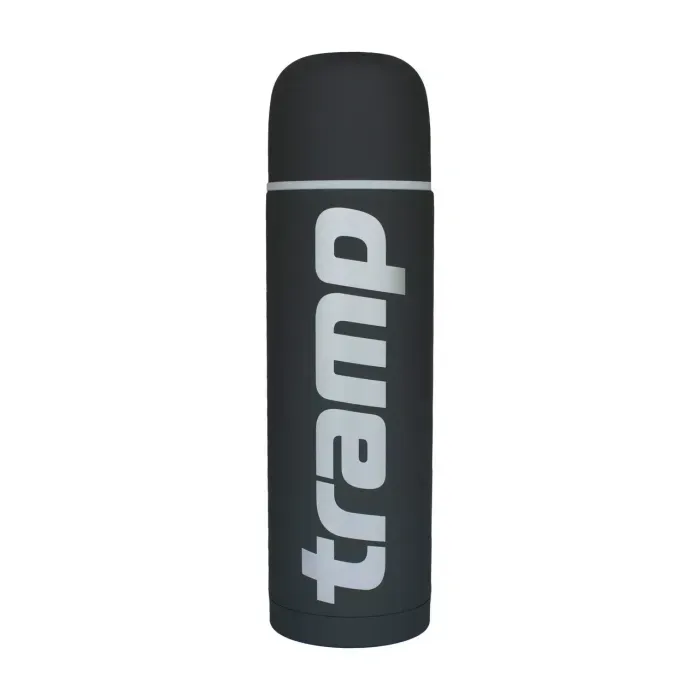 Термос Tramp Soft Touch 1.2л сірий (UTRC-110) з антиковзаючим покриттям + піала