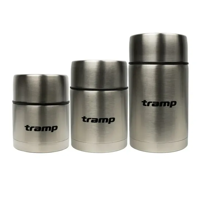 Термос пищевой Tramp 1.0L с широким горлом UTRC-079 для еды: нержавеющая сталь, 2 миски, 10 ч тепло