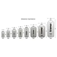 Гермомешок Tramp 25л прозрачный PVC для туризма: герметичный мешок от влаги