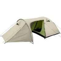 Палатка Tramp Lite Twister 3+1 песочная: трехместная туристическая с тамбуром, 4000мм, для походов