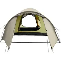 Палатка Tramp Lite Twister 3+1 песочная: трехместная туристическая с тамбуром, 4000мм, для походов