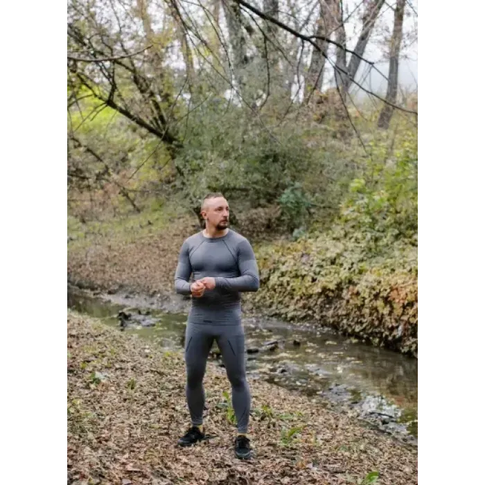 Термобілизна чоловіча Tramp Active комплект (футболка+штани) UTRUM-021-grey, 2XL