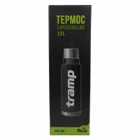 Термос Tramp Expedition Line 1.2л, нержавеющая сталь, черный + чашка, гарантия