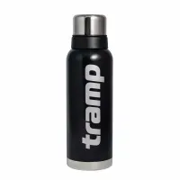 Термос Tramp Expedition Line 1.2л, нержавеющая сталь, черный + чашка, гарантия