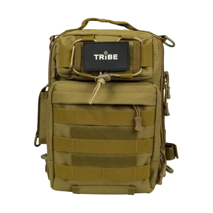 Сумка через плече Tribe Sling Pack 6,5 л. T-IE-0003, Койот. Поясной рюкзак для плечо. Мужская поясная сумка