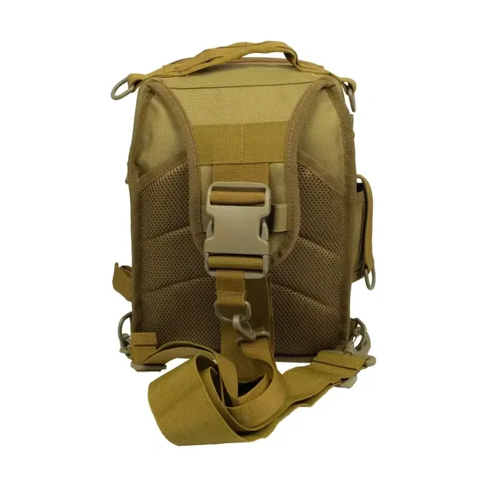 Сумка через плече Tribe Sling Pack 6,5 л. T-IE-0003, Койот. Поясной рюкзак для плечо. Мужская поясная сумка