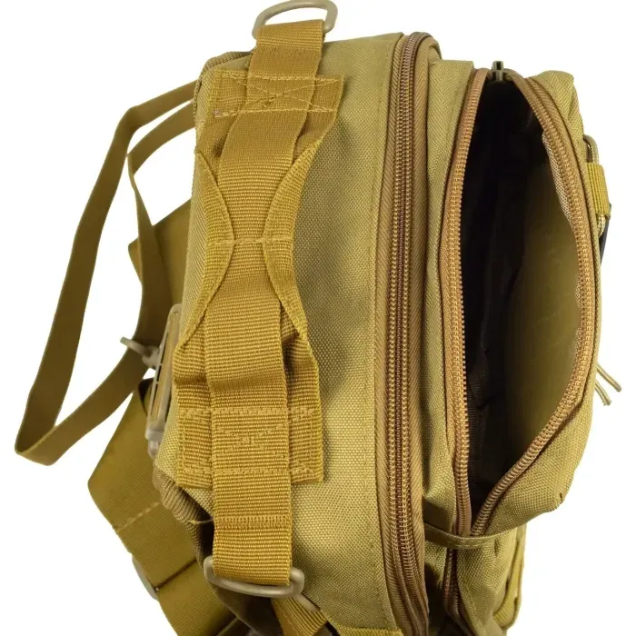 Сумка через плече Tribe Sling Pack 6,5 л. T-IE-0003, Койот. Поясной рюкзак для плечо. Мужская поясная сумка