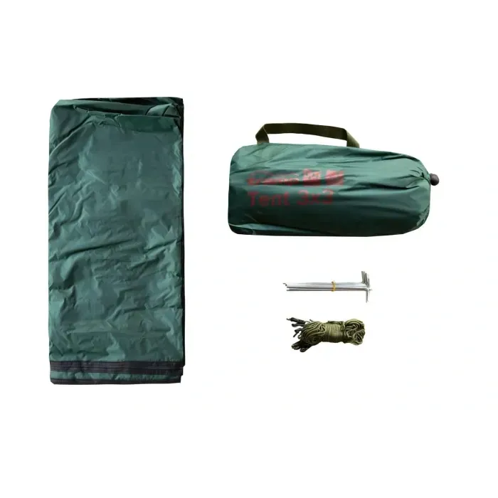 Тент для навеса от дождя Tramp Tent 300 х 300 см. зеленый UTRT-100. Брезент водонепроницаемый для кемпинга