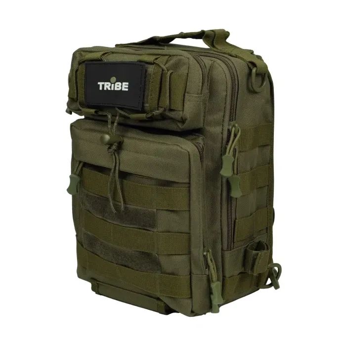 Сумка через плечо Tribe Sling Pack 6,5 л.T-IE-0003, Оливковый. Поясной рюкзак для плечо. Мужская поясная сумка