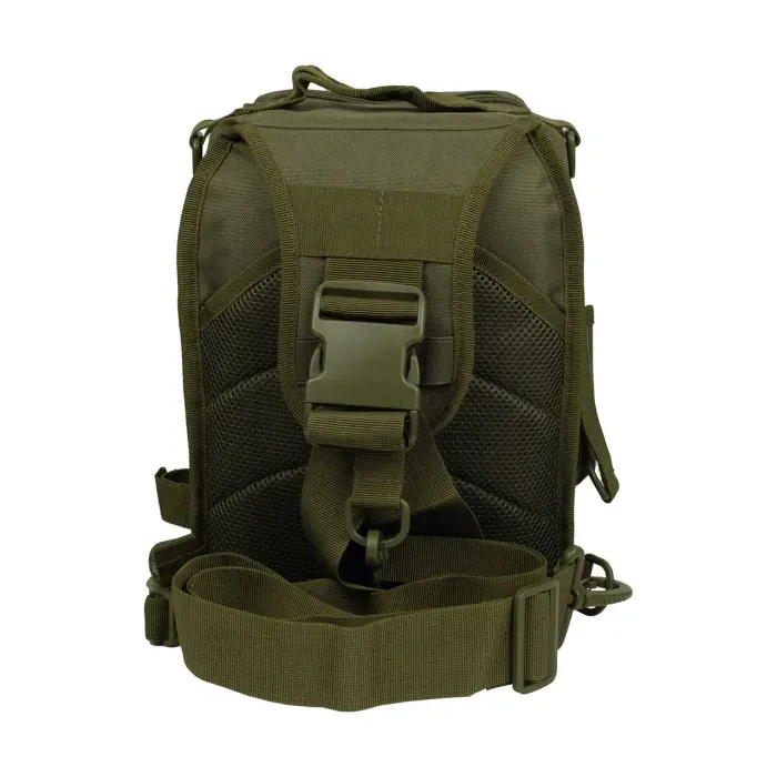 Сумка через плечо Tribe Sling Pack 6,5 л.T-IE-0003, Оливковый. Поясной рюкзак для плечо. Мужская поясная сумка
