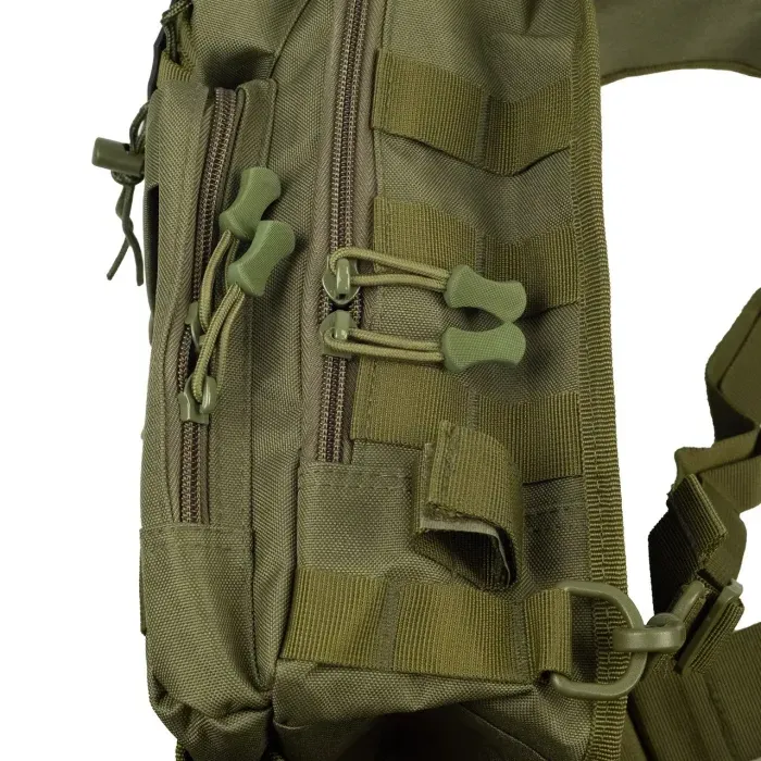Сумка через плечо Tribe Sling Pack 6,5 л.T-IE-0003, Оливковый. Поясной рюкзак для плечо. Мужская поясная сумка