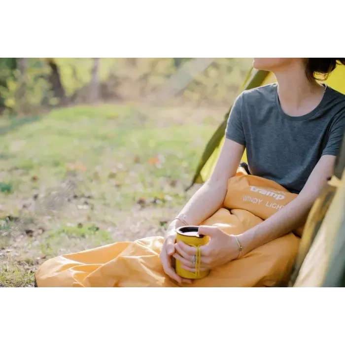 Спальный мешок Tramp Windy Light кокон левый yellow/grey 220/80-55 UTRS-055