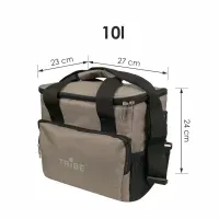 Термосумка Tribe Cooler 10 л коричневая, изотермическая сумка для еды и напитков с плечевым ремнем