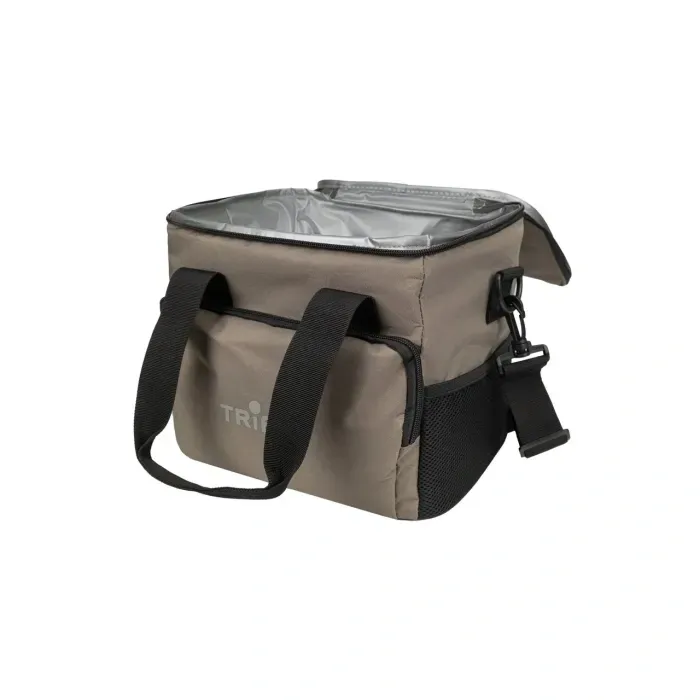 Термосумка Tribe Cooler 10 л коричнева, ізотермічна сумка для їжі та напоїв з плечовим ременем