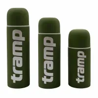 Термос TRAMP Soft Touch 1.2л Хакі: антиковзкий, нержавіюча сталь 18/8, піала, 24ч тепло