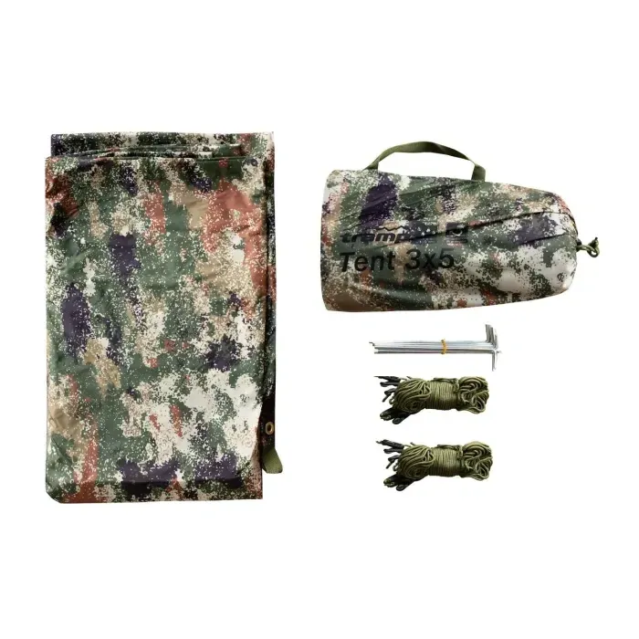 Тент для навеса от дождя Tramp Tent 3 х 5 м. камуфляж UTRT-101-camo. Брезент водонепроницаемый для отдыха