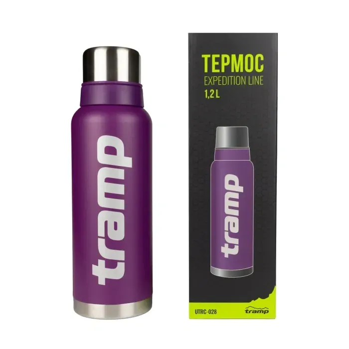 Термос Tramp Expedition Line 1.2л UTRC-028 Purple (нержавеющая сталь, узкий, для напитков)