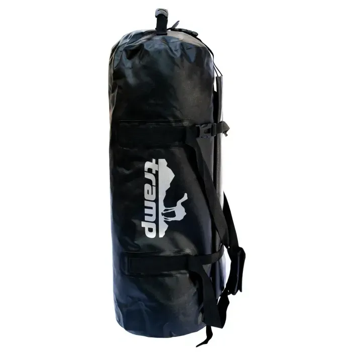 Гермосумка TRAMP PVC 60л Black: водонепроницаемый баул для туризма и сплавов, с ручками и ремнем