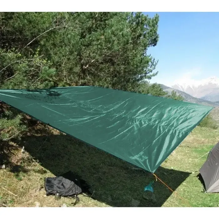 Тент для навісу від дощу Tramp Tent 6 х 6 зелений UTRT-103. Брезент водонепроникний для пікніка, туризму