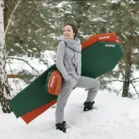 Килимок легкий і компактний самонадувний Tramp Ultralig анатомічної форми в зеленому кольорі 183х51х3